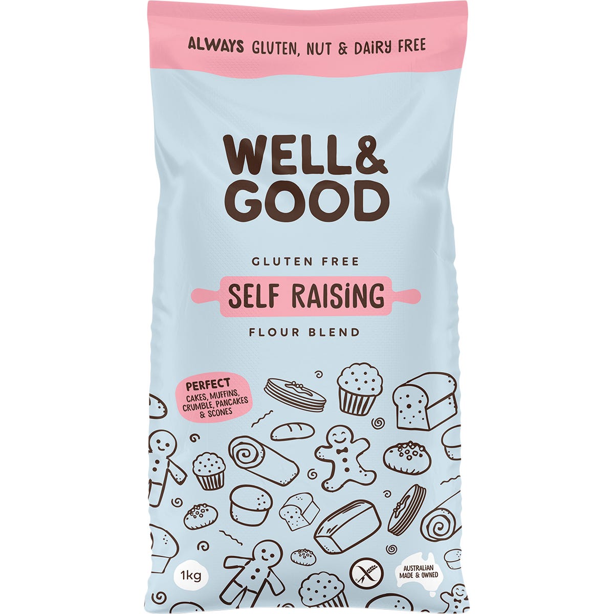 WELL & GOOD Self Raising Flour Blend 1kg