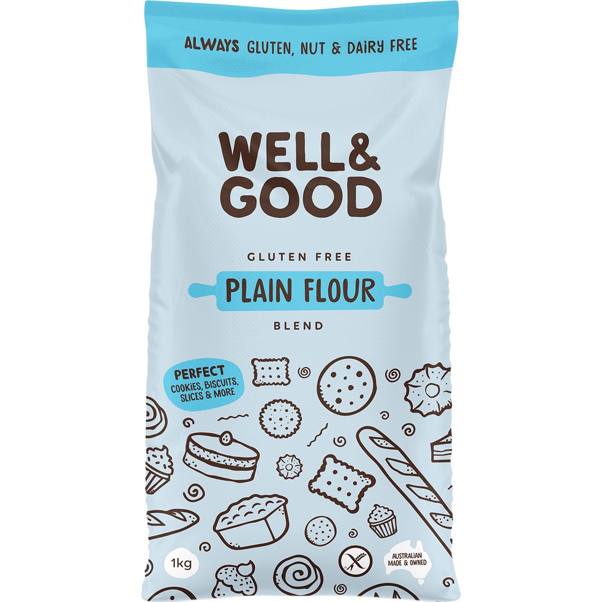 WELL & GOOD Plain Flour Blend 1kg