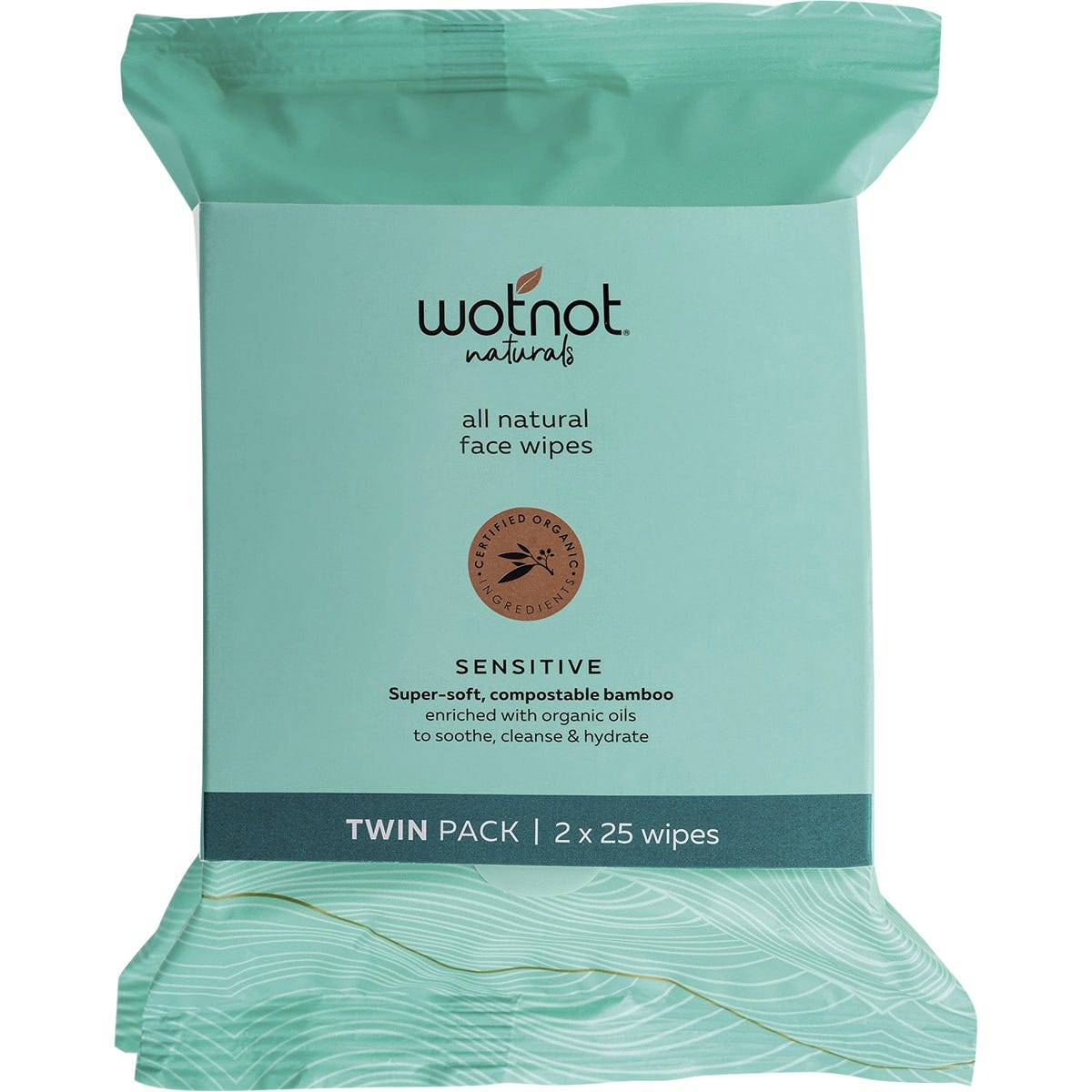 Natural Face Wipes Sensitive Twin Pack x2