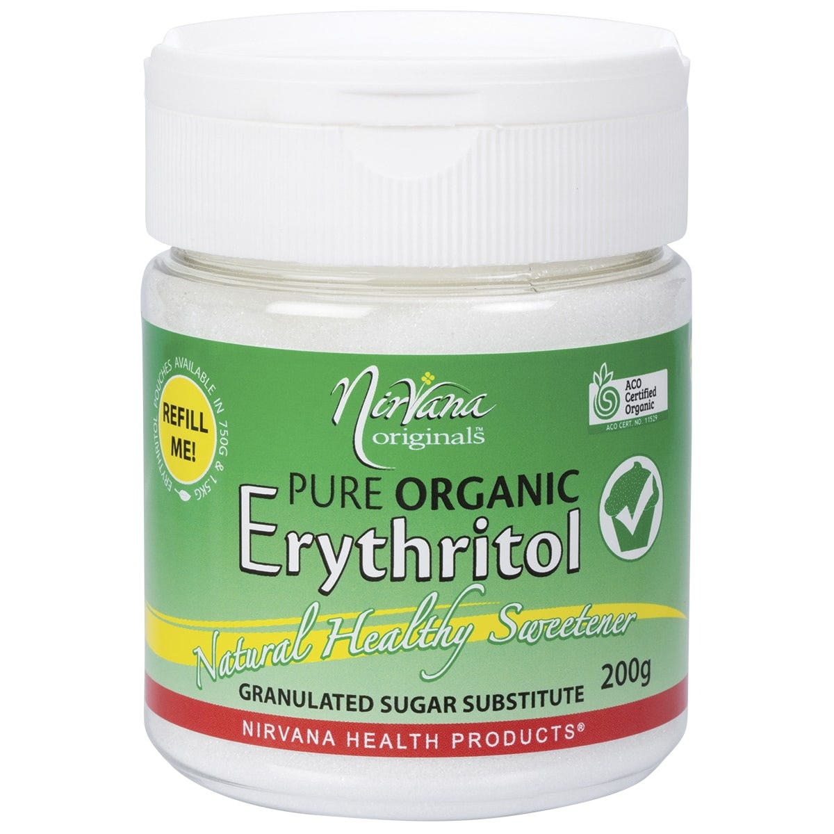 Erythritol Pure Organic Refillable Shaker 200g
