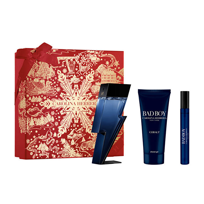 Carolina Herrera Bad Boy Cobalt Man Set Eau De Parfum Electrique 100ml & Eau De Parfum Electrique 10ml & Sg 100ml