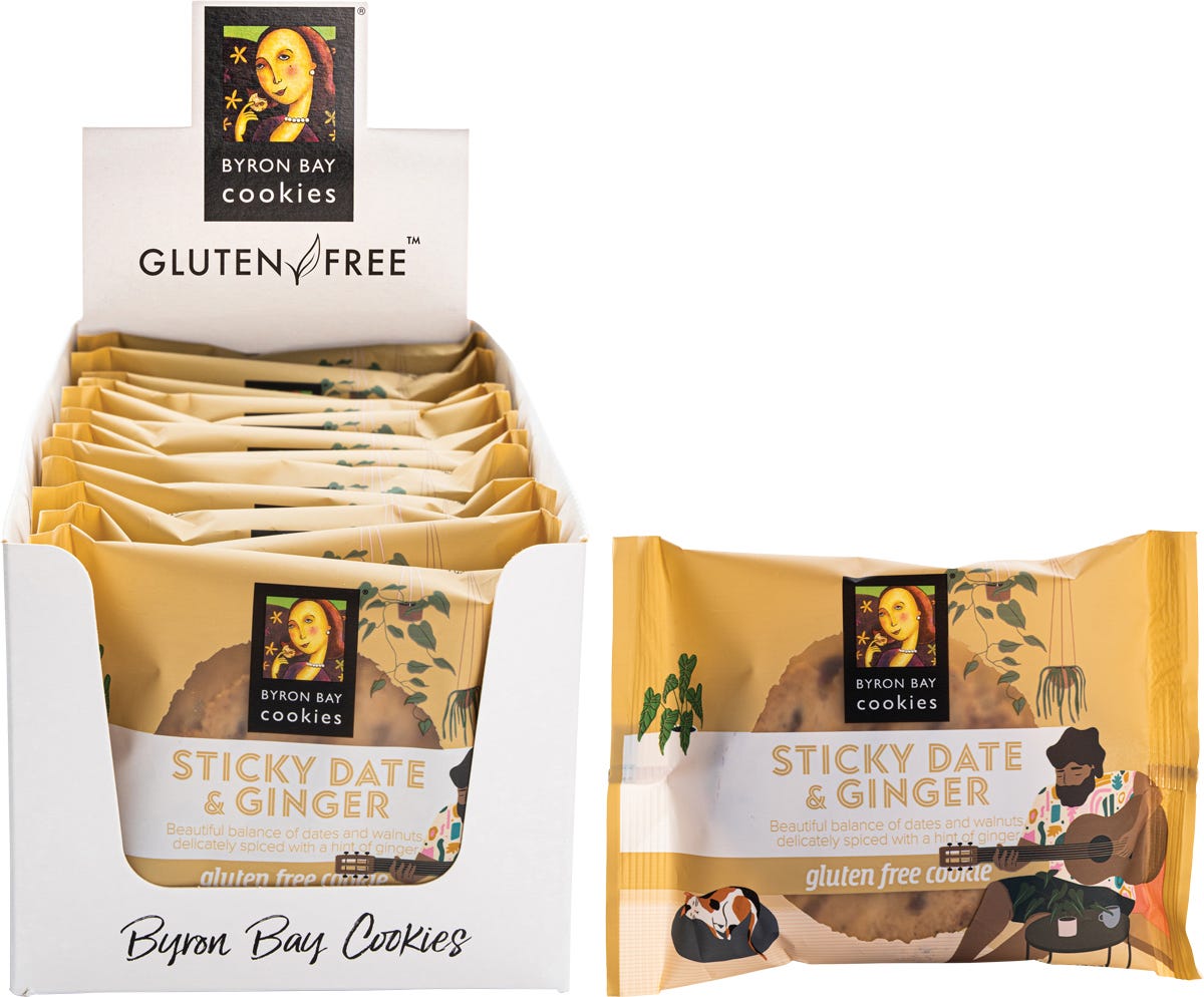 Gluten Free Cookies Sticky Date & Ginger 12x60g