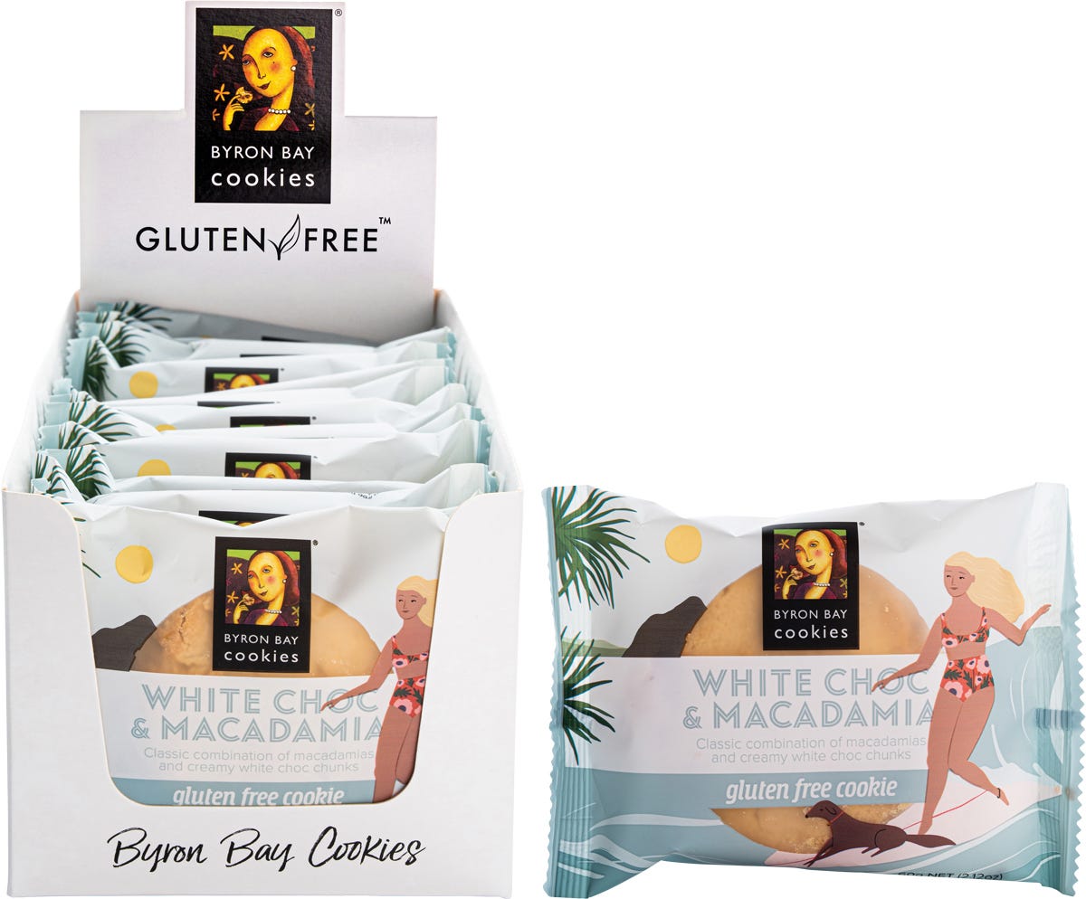 Gluten Free Cookies White Choc Macadamia 12x60g