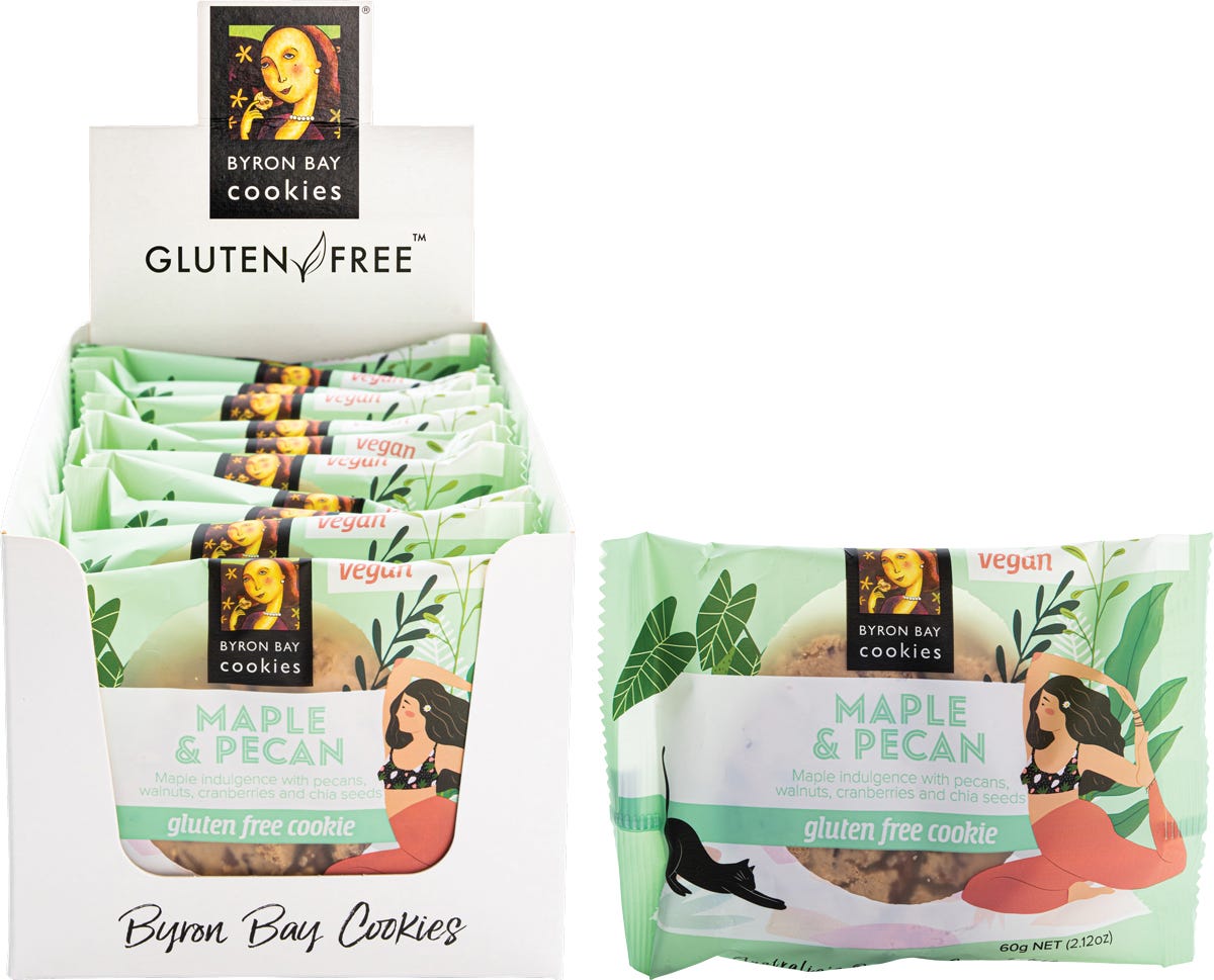 Gluten Free Cookies Maple & Pecan 12x60g