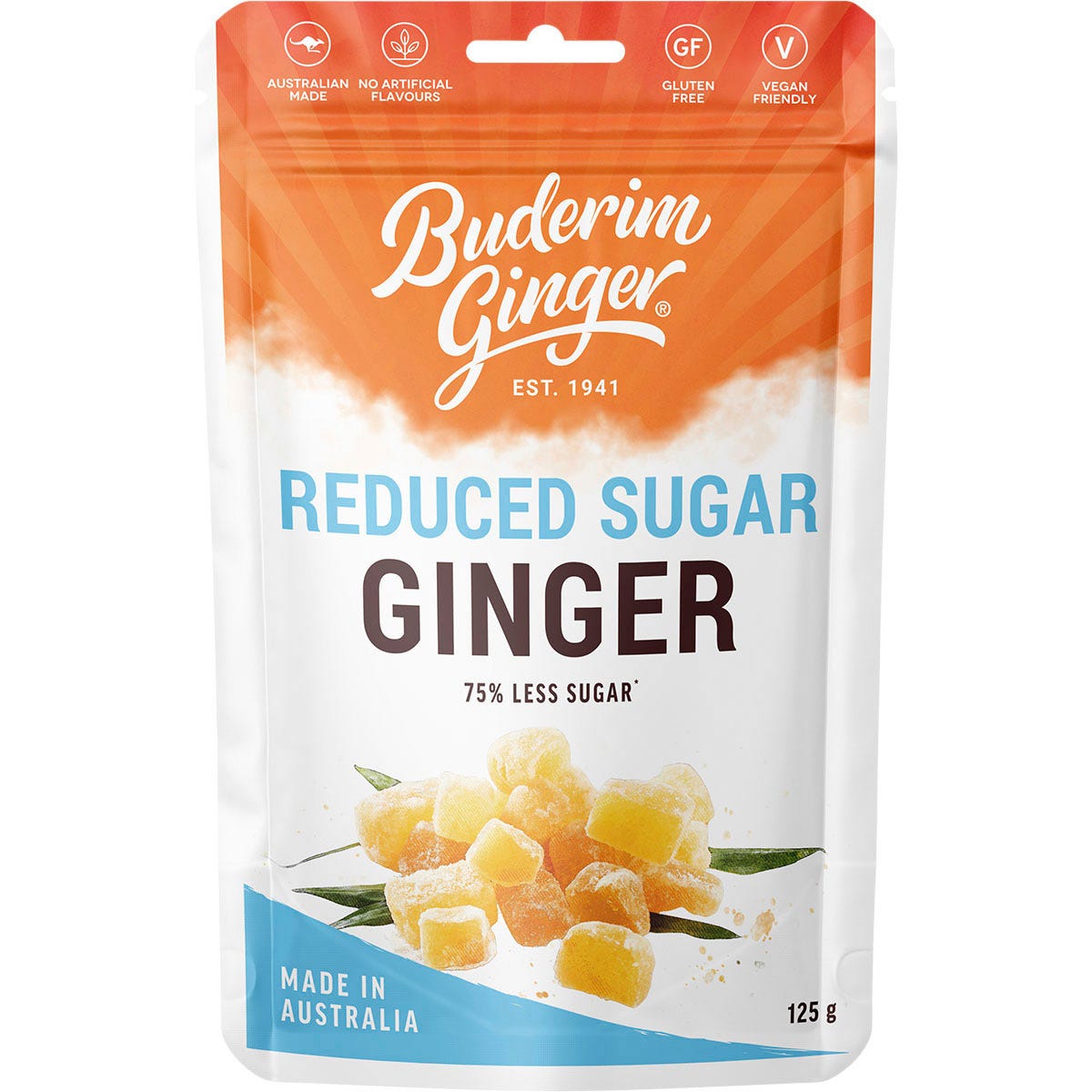 Reduced Sugar Ginger 75% Less Sugar 125g