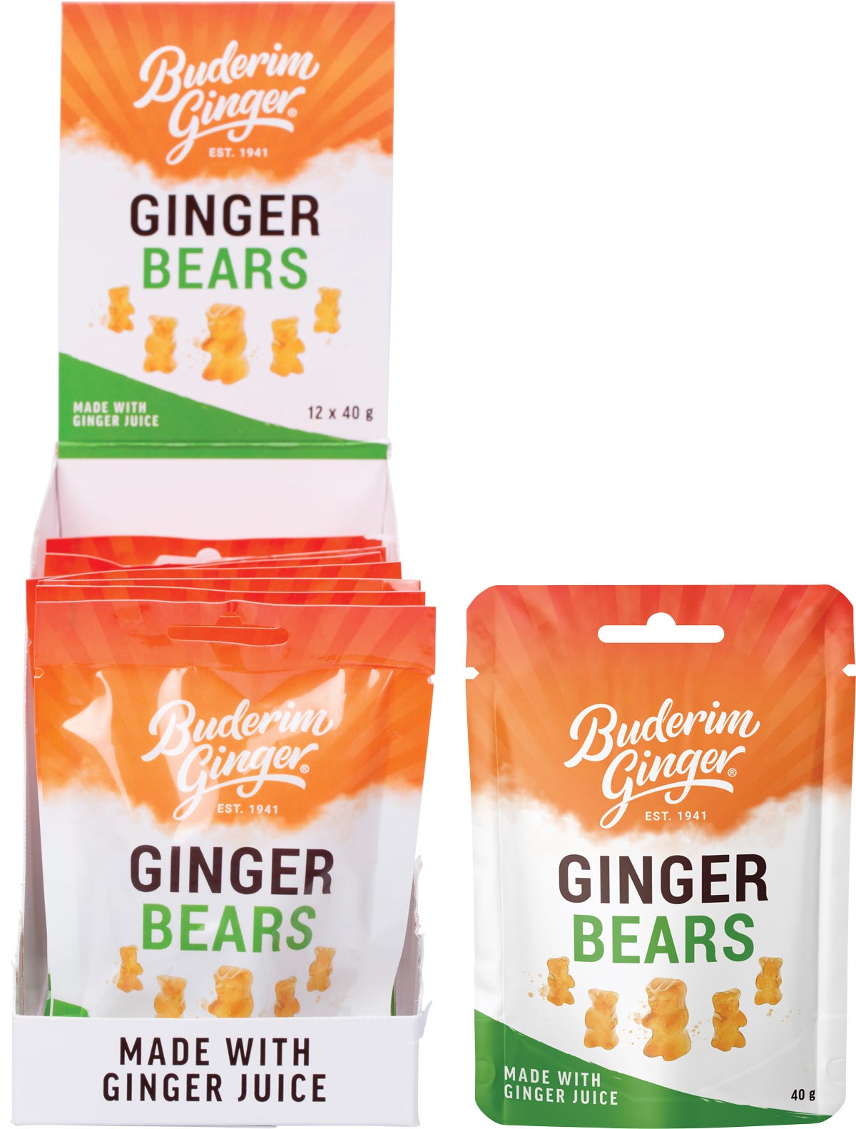 Ginger Bears 12x40g