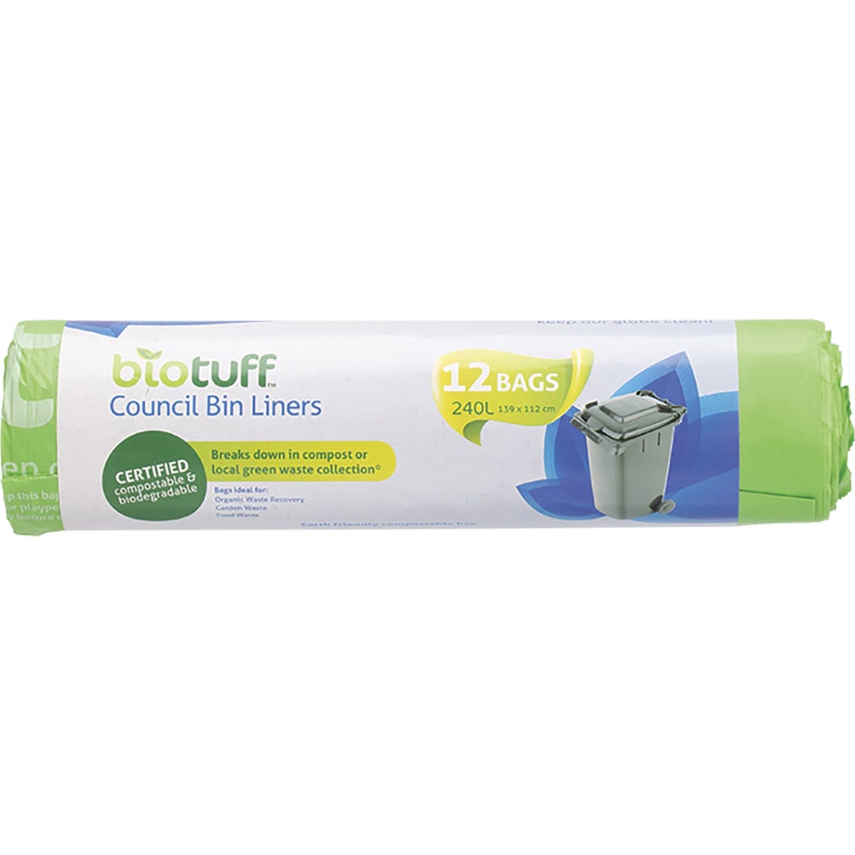 Council Bin Liners Large Bags 240L 12pk