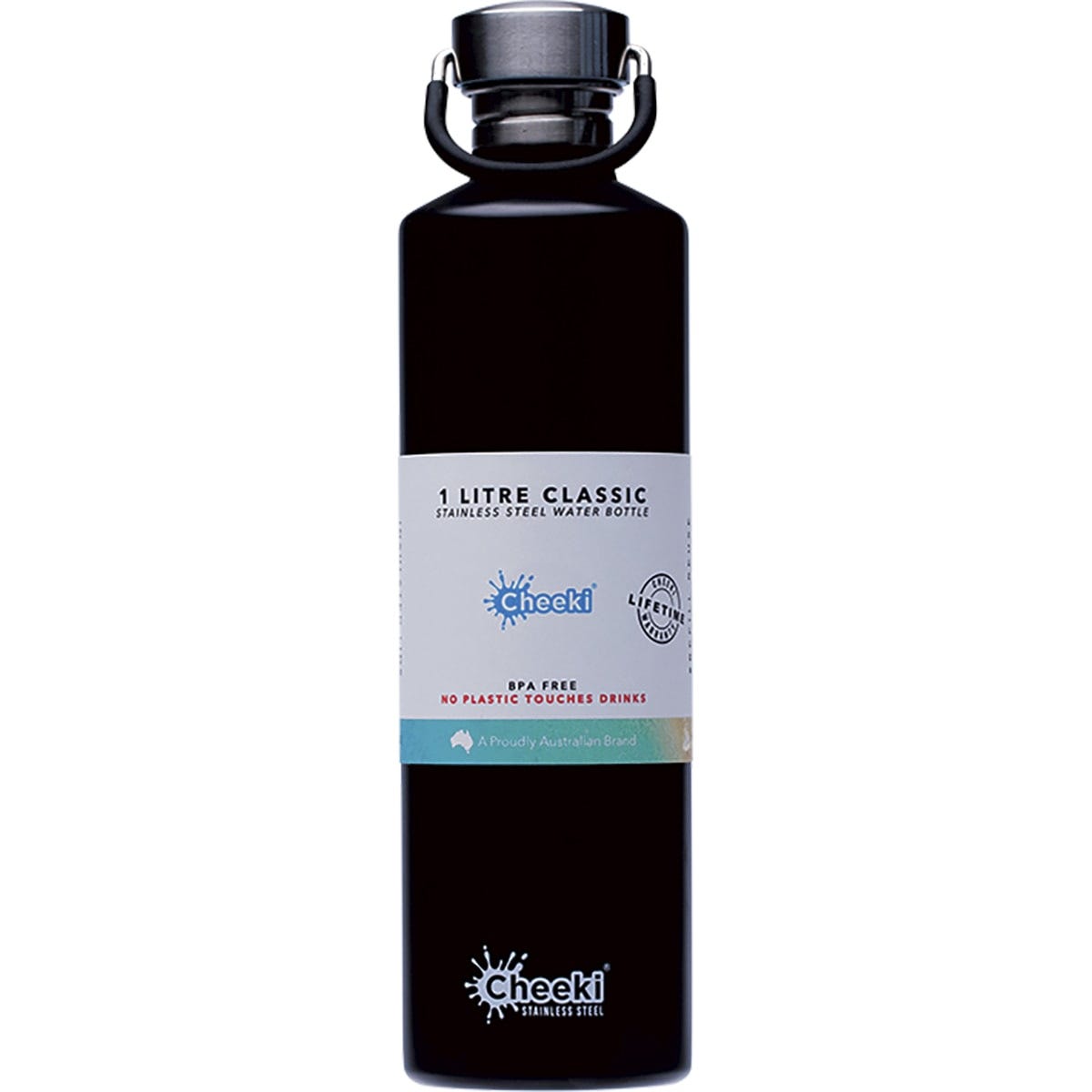 Stainless Steel Bottle Black 1L