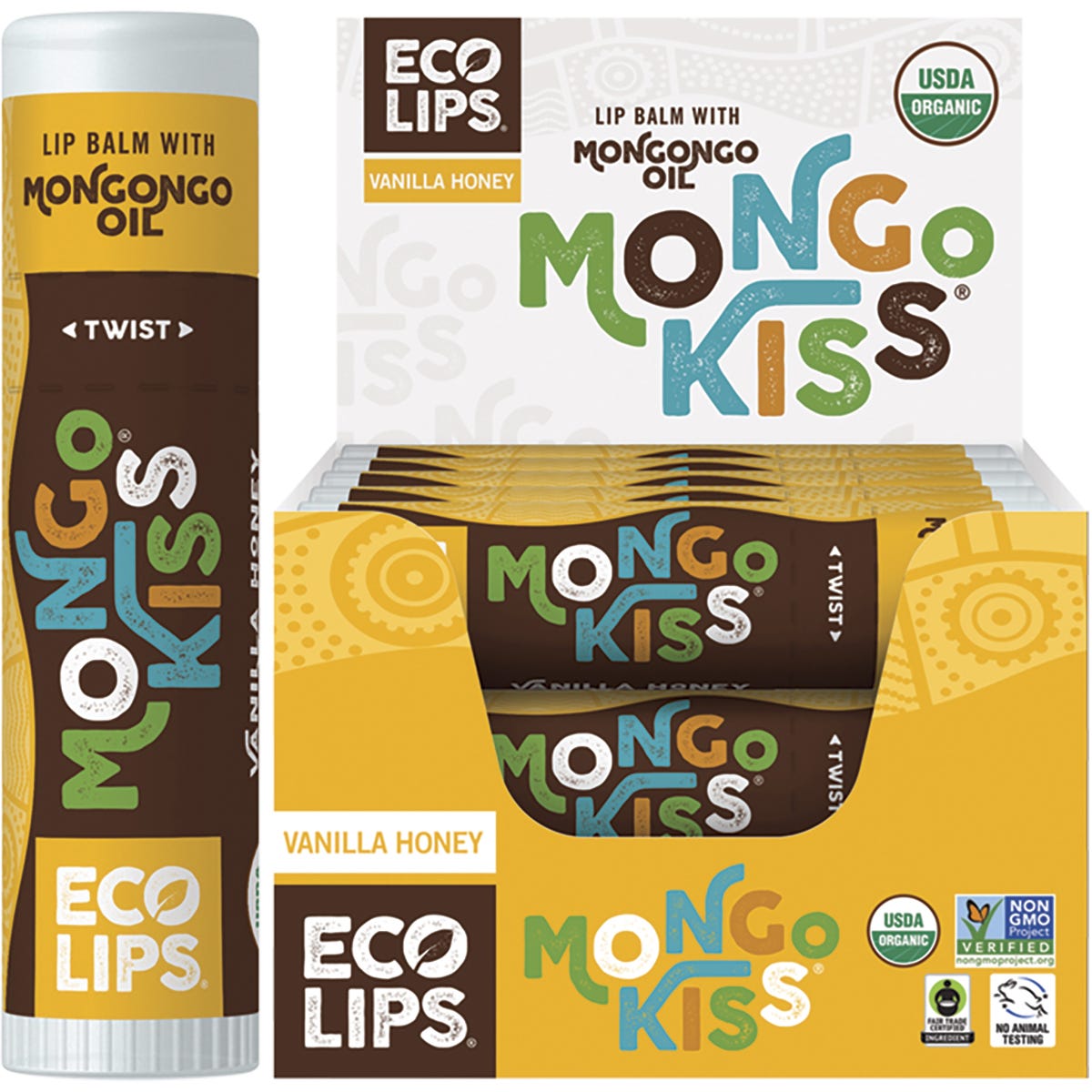 Lip Balm Mongo Kiss Vanilla Honey 15x7g