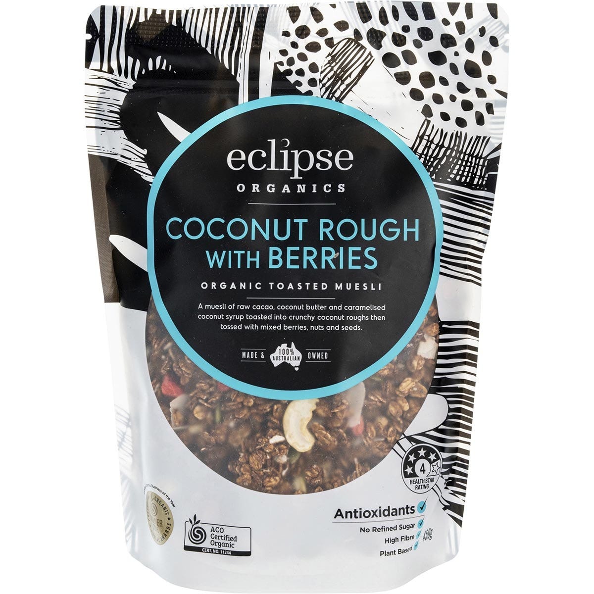 Organic Muesli Coconut Rough with Berries 450g