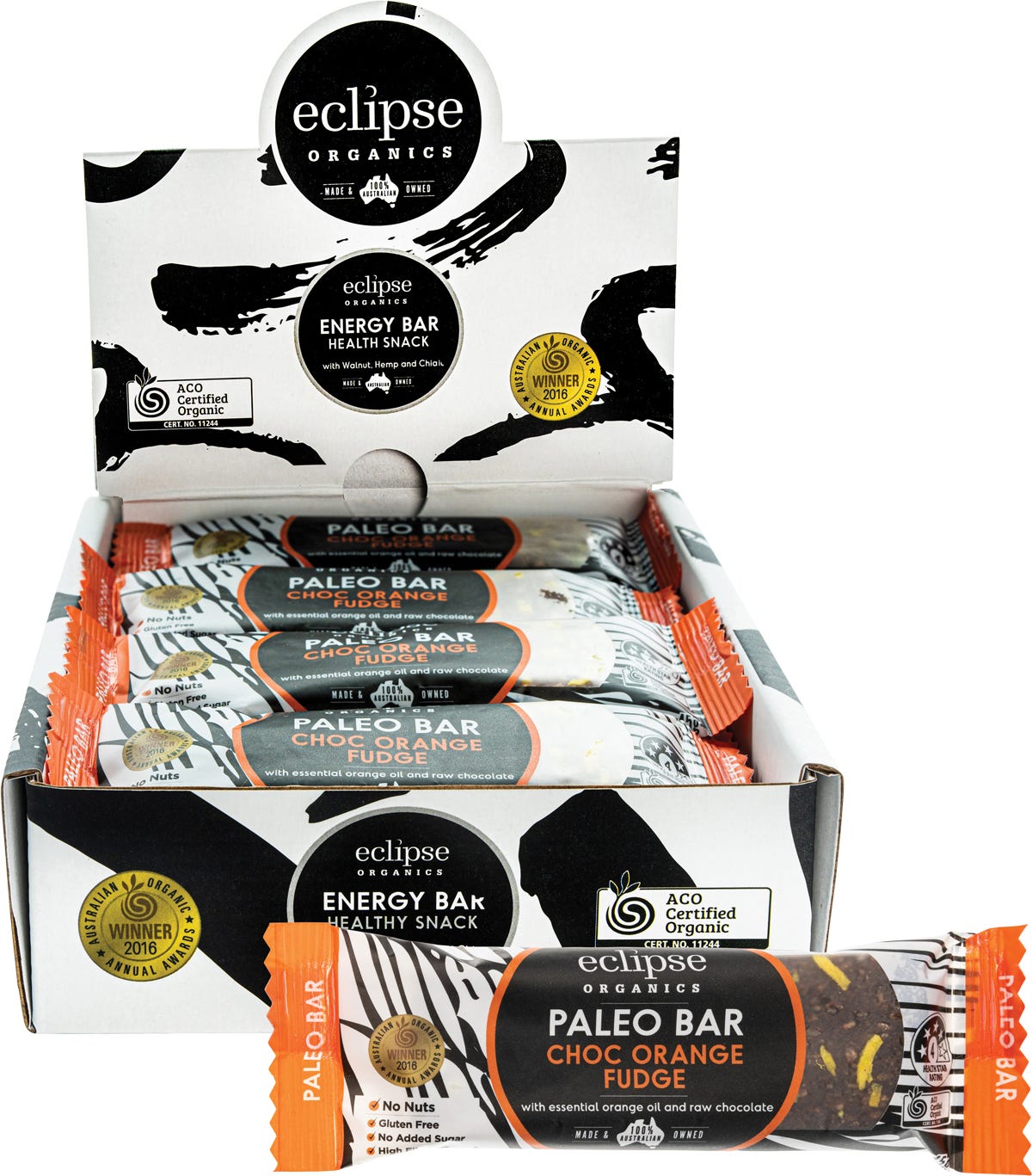 Raw Paleo Bar Choc Orange Fudge 12x45g