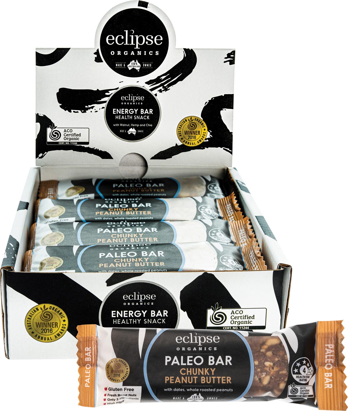 Raw Paleo Bar Chunky Peanut Butter 12x45g