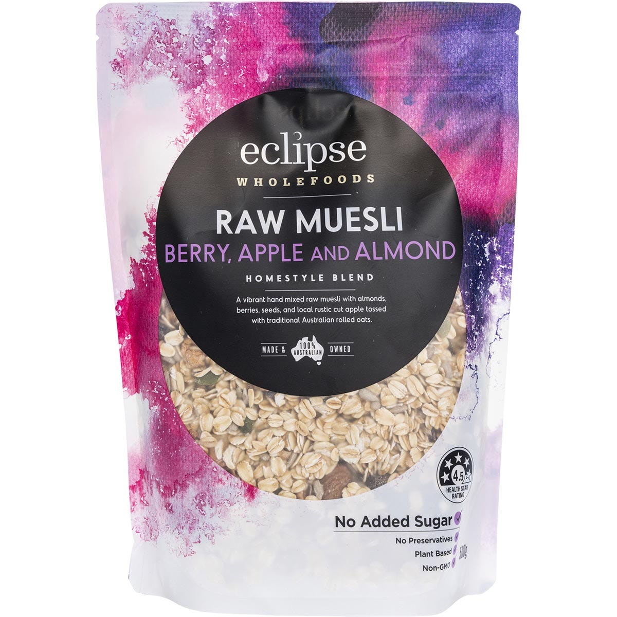 Raw Muesli Homestyle Blend Berry, Apple & Almond 500g