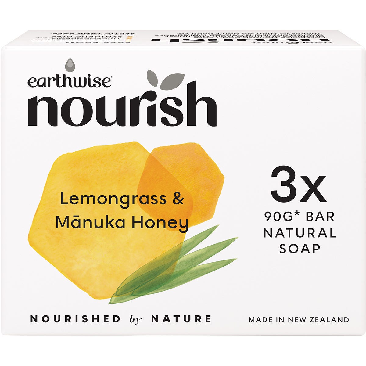 Natural Soap Bar Lemongrass & Manuka Honey 3pk