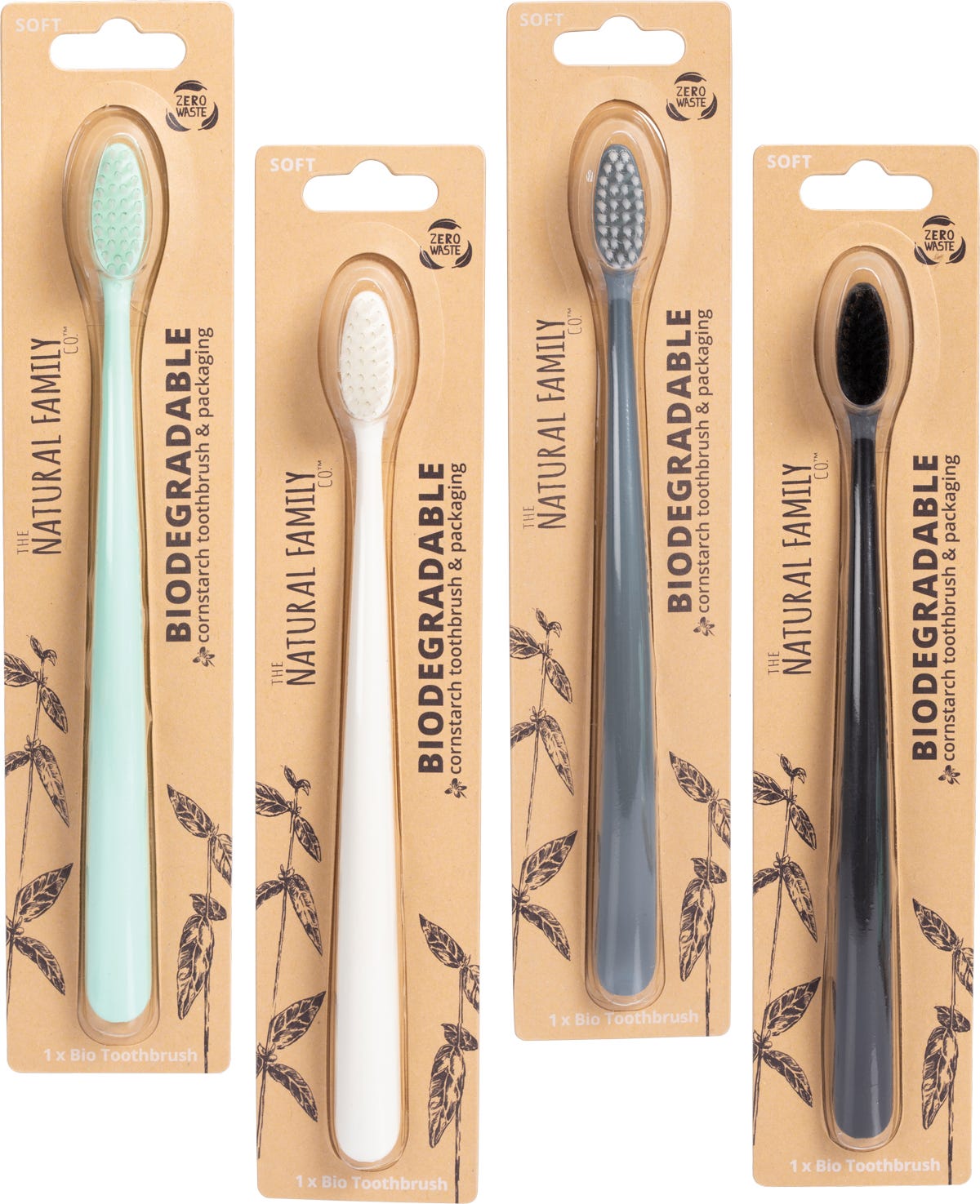 Bio Toothbrush Pastel Soft Single Assortment x8