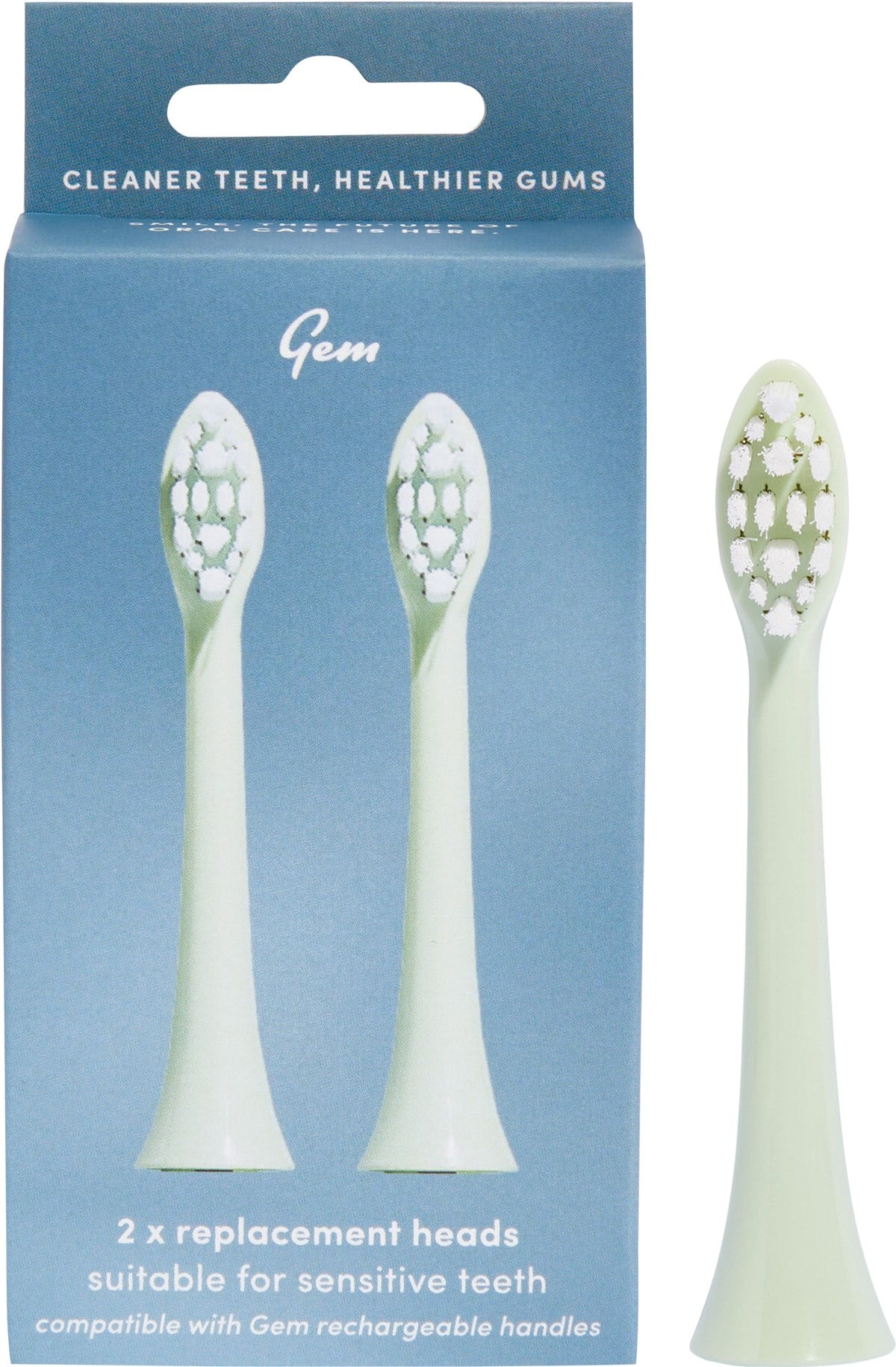 Electric Toothbrush Replacement Heads Mint 2pk