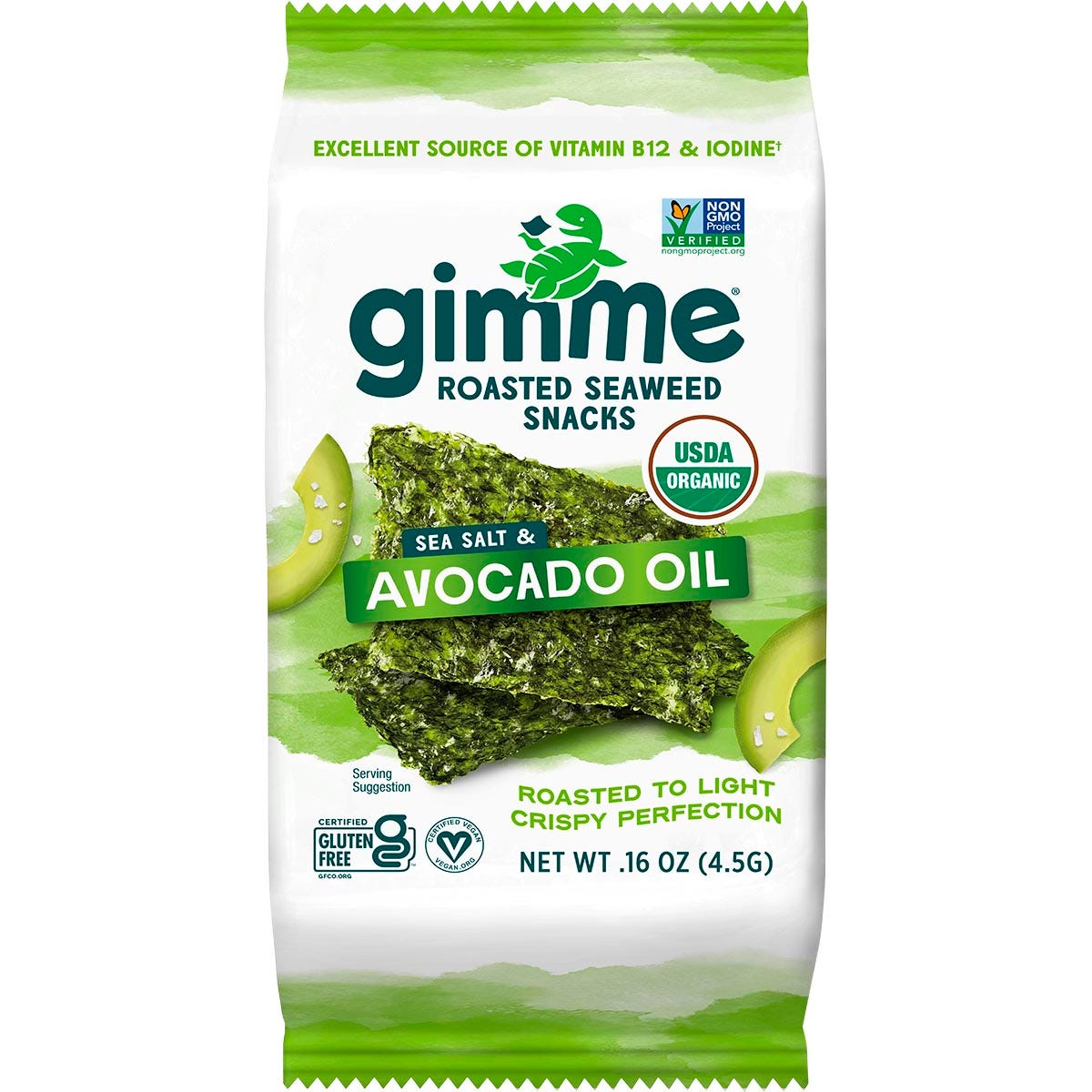 Roasted Seaweed Snacks Sea Salt & Avocado Oil 6x4.5g
