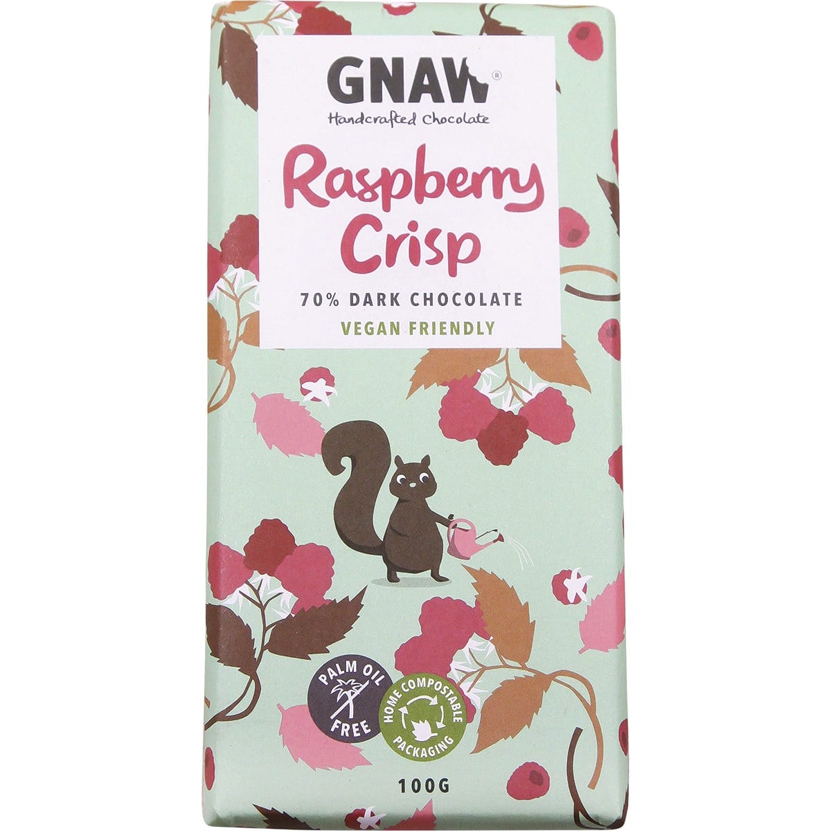 Handcrafted Dark Chocolate 70% Raspberry Crisp 12x100g