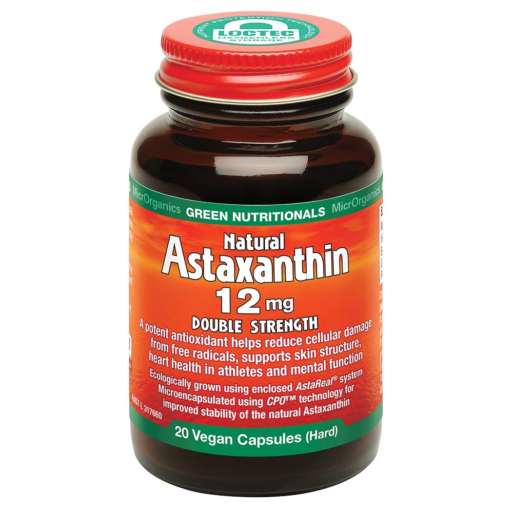 Green Nutritionals Natural Astaxanthin 12mg 20vc