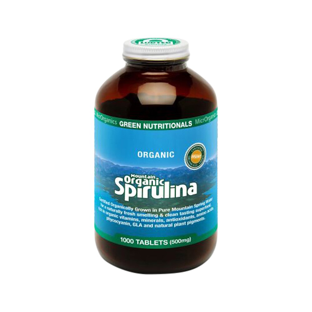 Green Nutritionals Org Spirulina Mountain 500mg 1000t