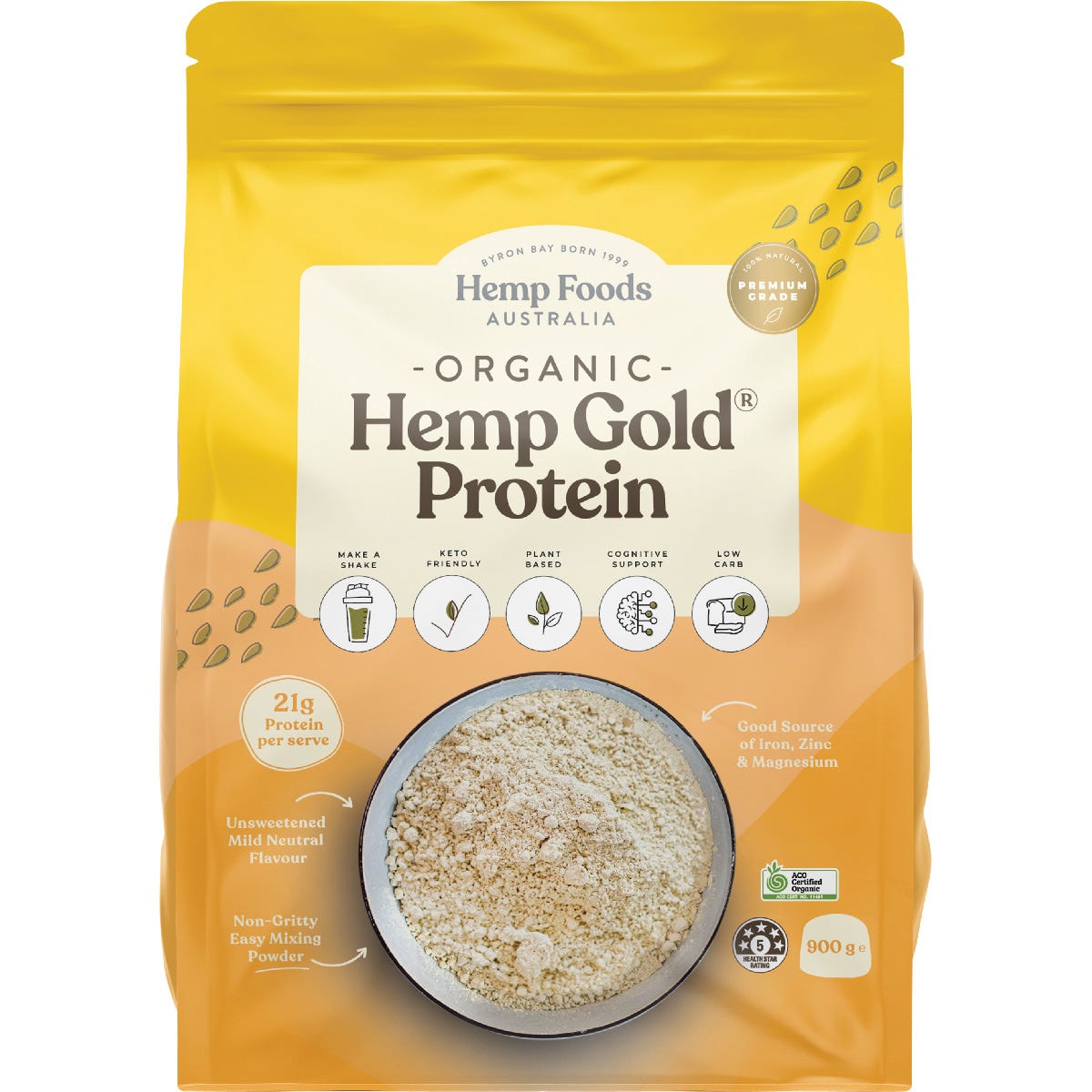 Organic Hemp Gold Protein Contains Omega 3, 6 & 9 900g