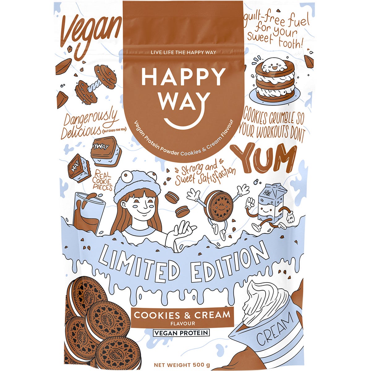 Vegan Protein Powder Cookies & Cream 500g