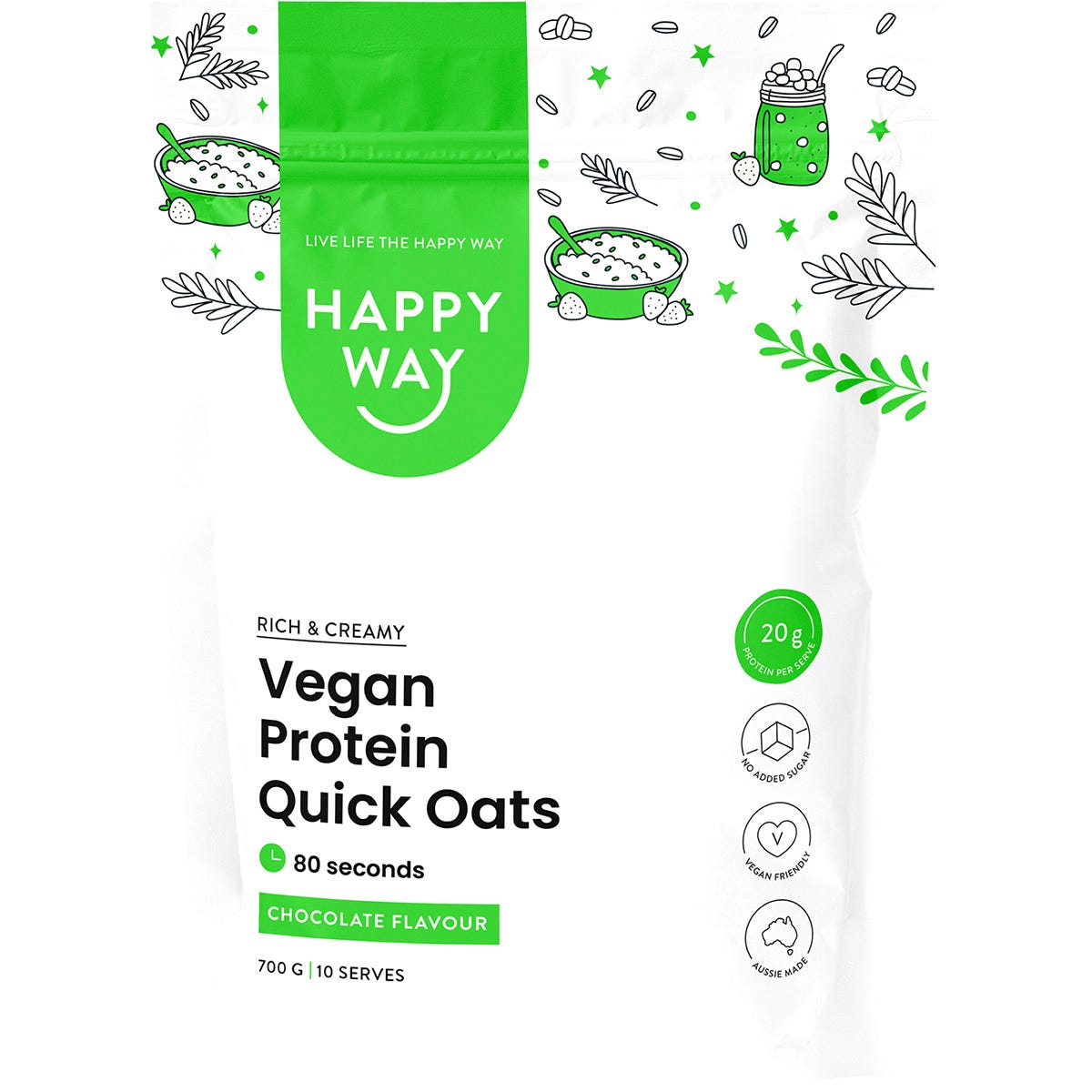 Vegan Protein Quick Oats Chocolate 700g