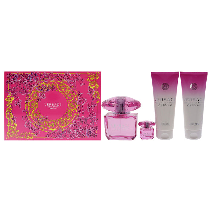 Versace Bright Crystal Absolu Woman Set Eau De Parfum 90ml Eau De Parfum 5ml & Bl 100ml & Sg 100ml