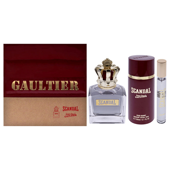 Jean Paul Gaultier Scandal Man Set Eau De Toilette 100ml & Eau De Toilette 10ml & Deodrant Spray 150ml