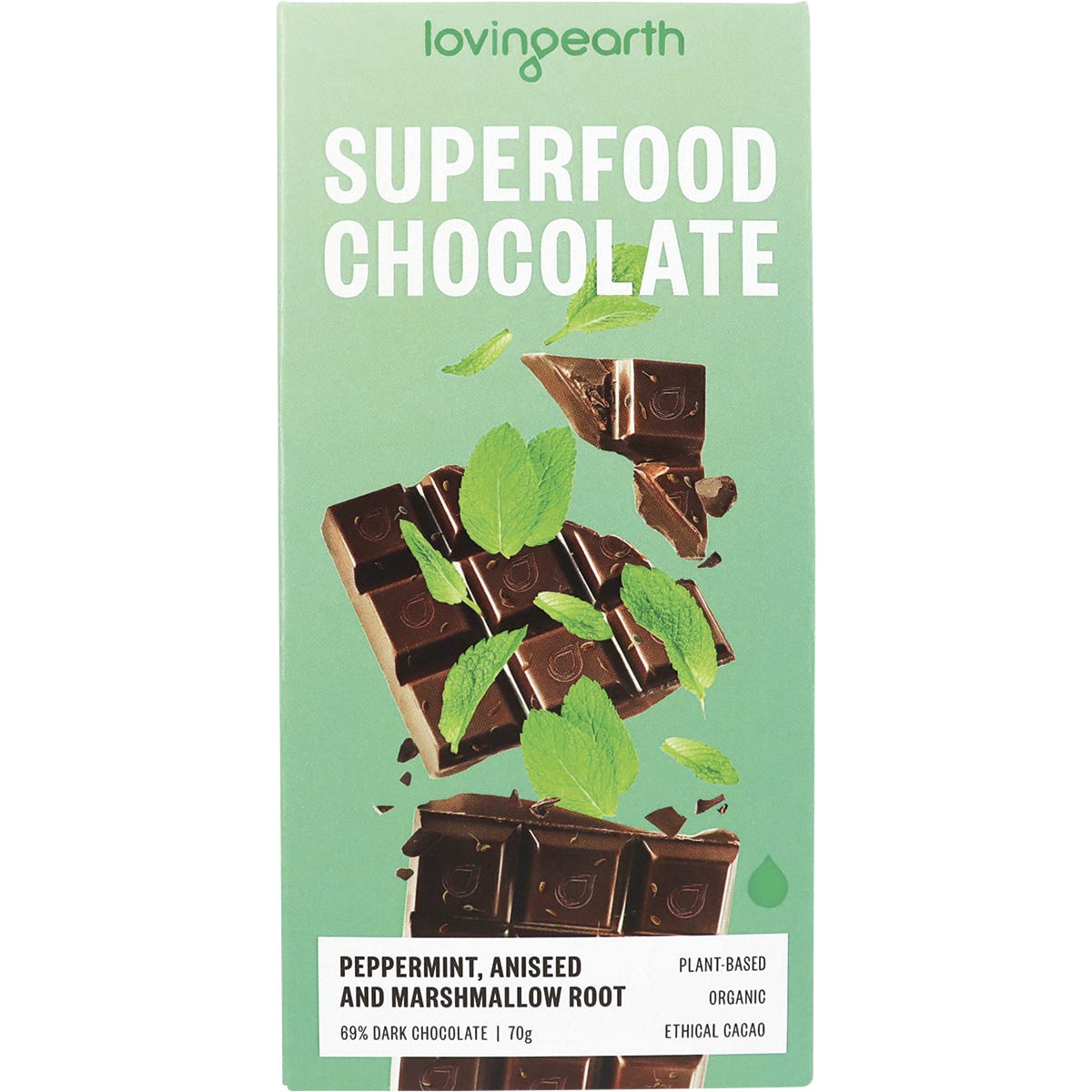 Superfood Chocolate P/Mint, Aniseed, MarshmallowRoot 11x70g