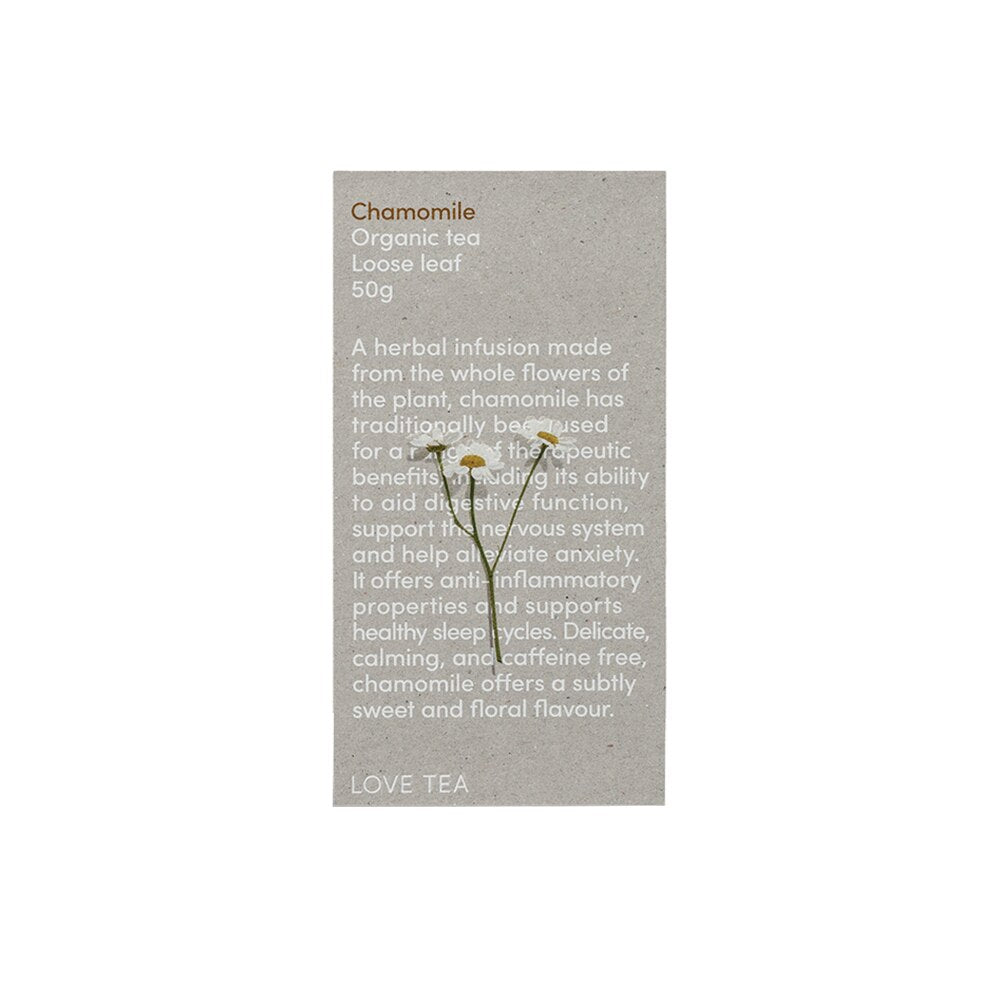 Love Tea Organic Chamomile Loose Leaf 50g