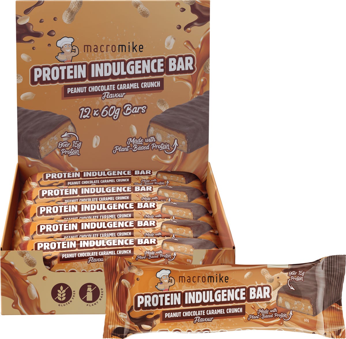 Protein Indulgence Bar Peanut Chocolate Caramel 12x60g