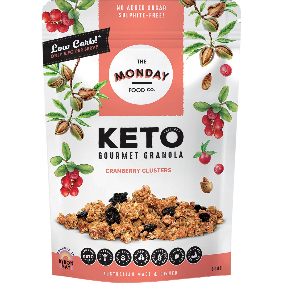 Keto Granola Cranberry Clusters 800g