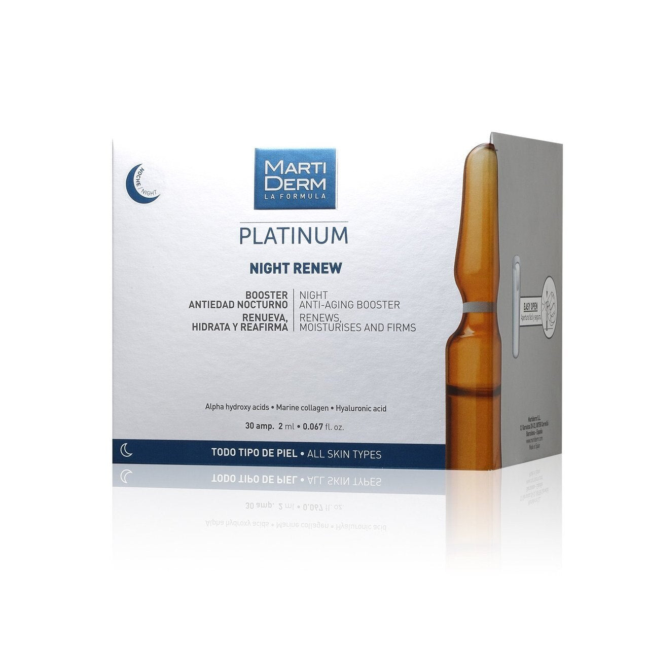 MartiDerm Platinum Night Renew 30 Ampoules X 2ml/0.07oz