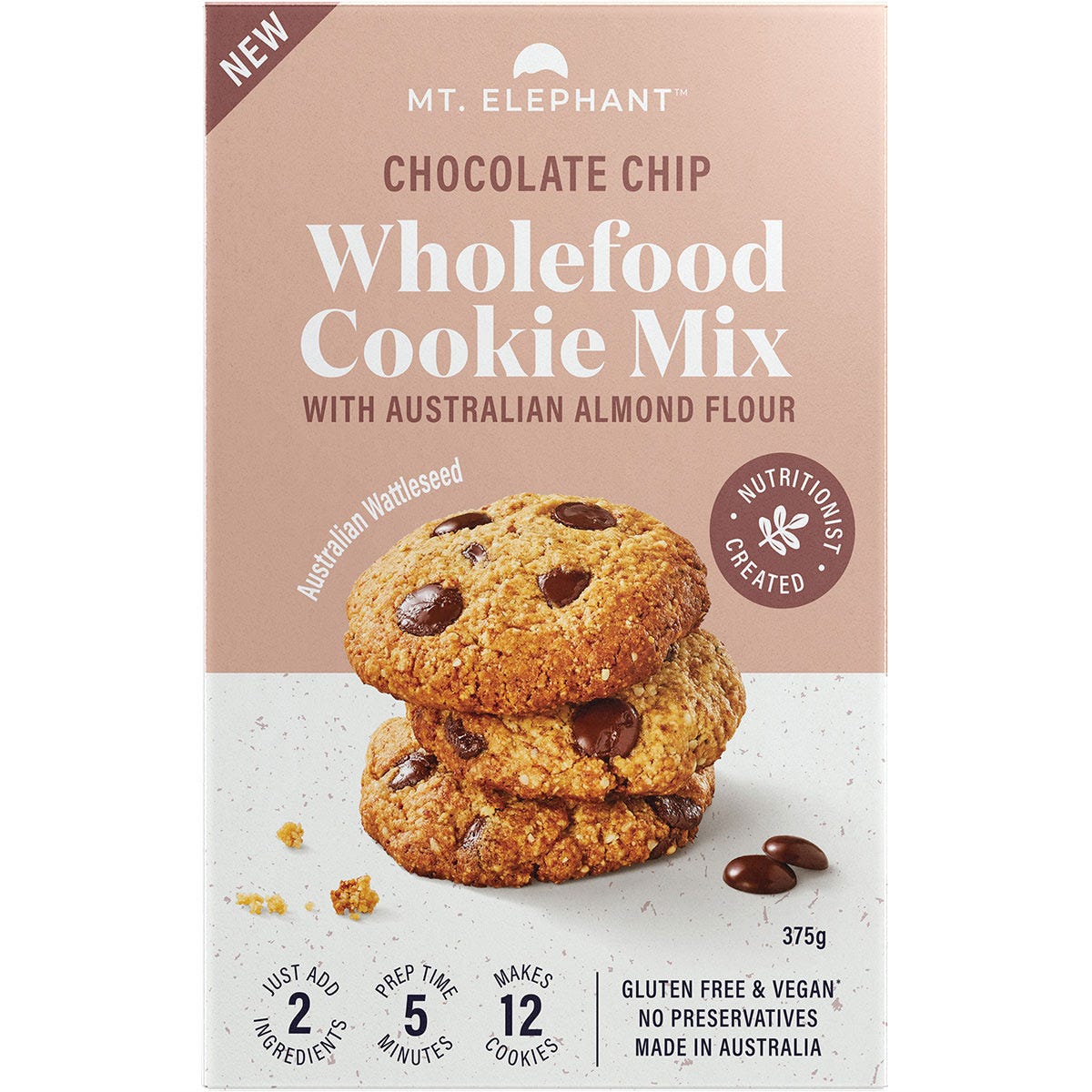 Wholefood Cookie Mix Chocolate Chip 5x375g