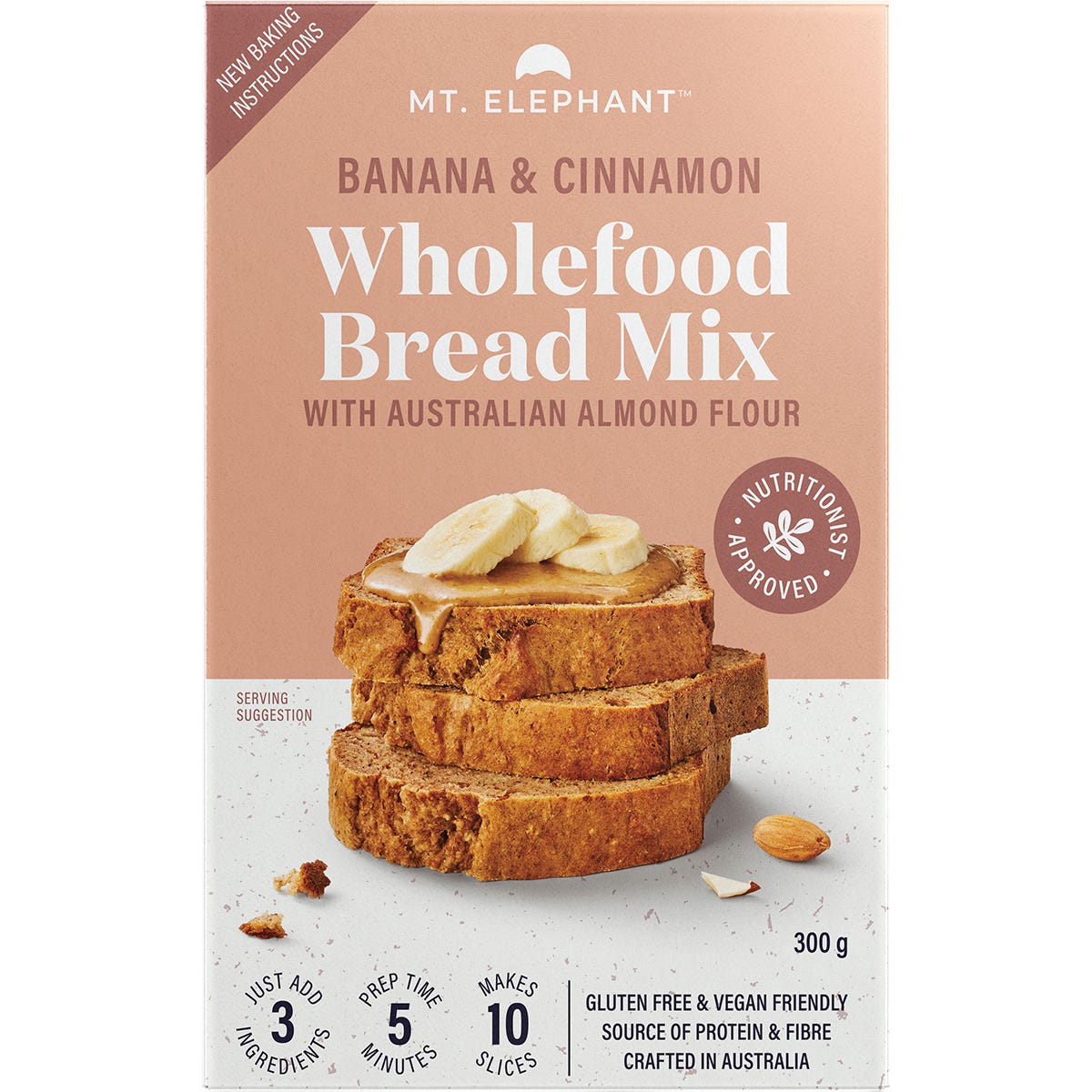 Wholefood Bread Mix Banana & Cinnamon 5x300g