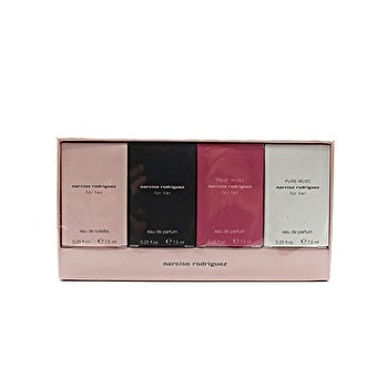 Narciso Rodriguez Woman Mini Set 4x 7.5ml (for Her Eau De Toilette & For Her Eau De Parfum & Fleur Musc Eau De Parfum & Pure Musc Eau De Parfum)