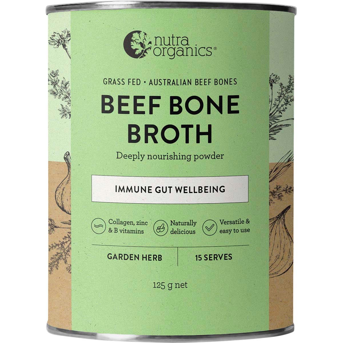 Beef Bone Broth Garden Herb 125g