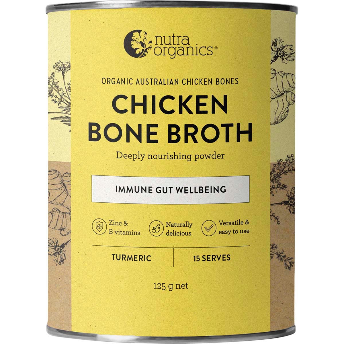 Chicken Bone Broth Turmeric 125g
