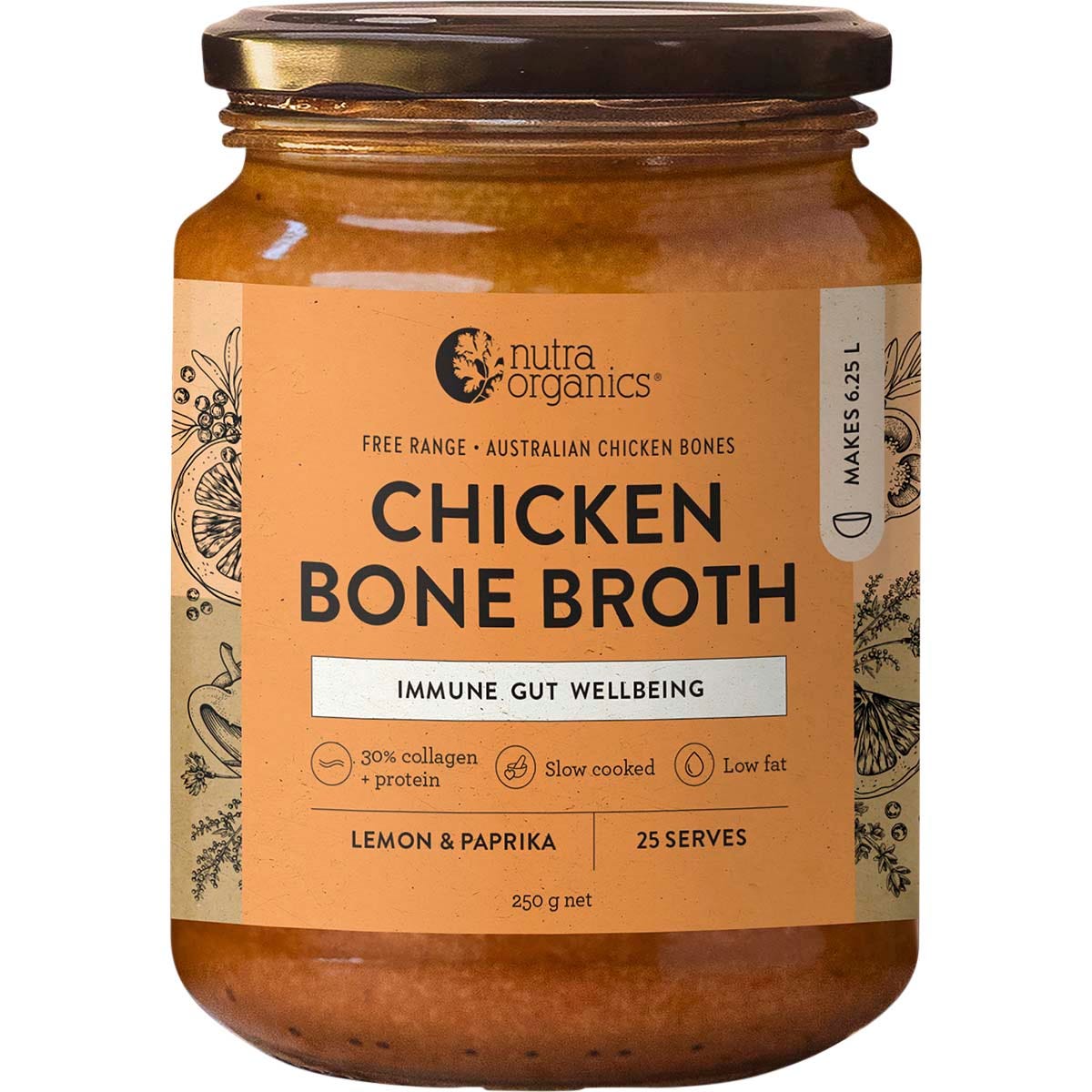 Chicken Bone Broth Concentrate Lemon & Paprika 250g