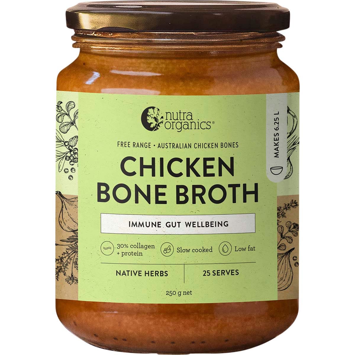 Chicken Bone Broth Concentrate Native Herbs 250g