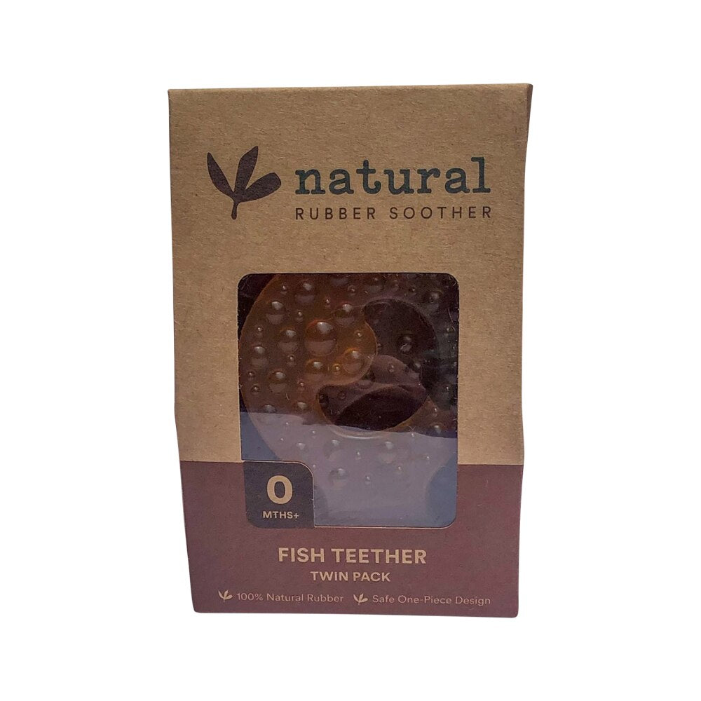 Nat Rubber Soother Teether Fish Twin