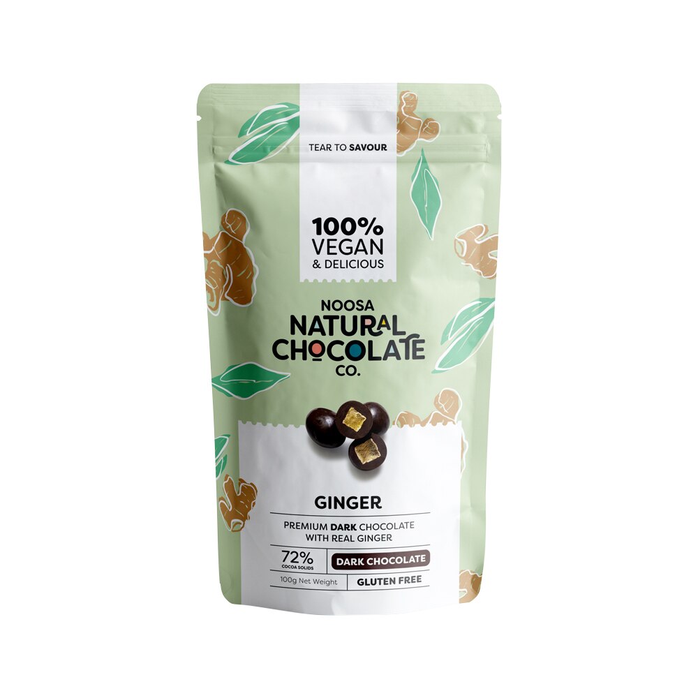Noosa Natural Dark Chocolate Ginger 100g