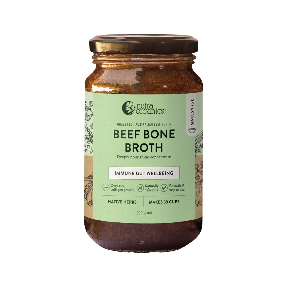 Nutra Org Bone Broth Beef Concentrate Native Herbs 390g