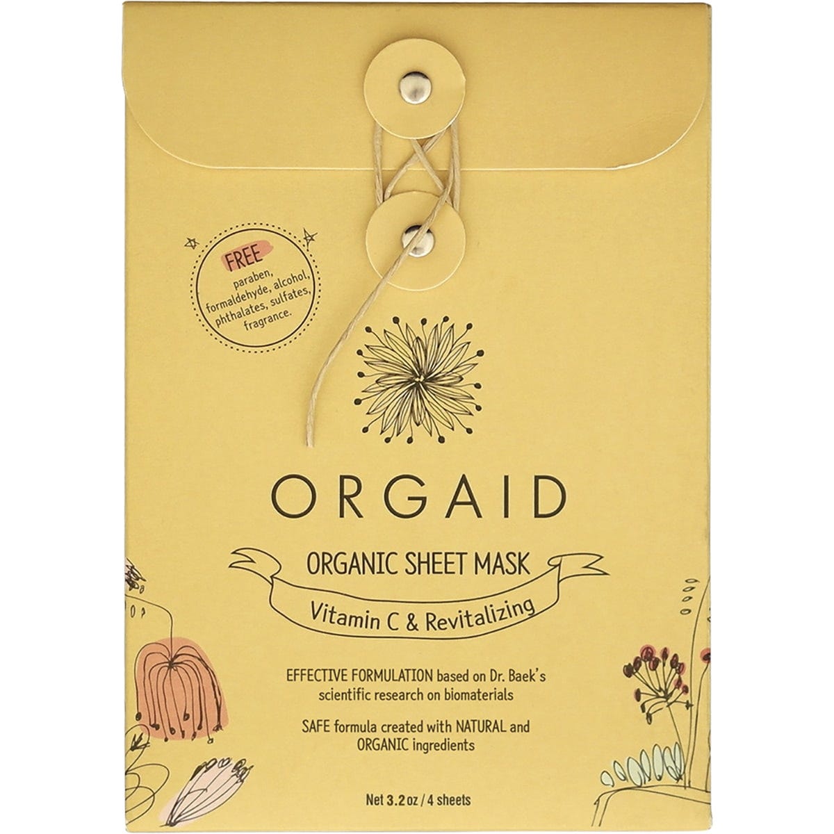 Organic Sheet Mask Vitamin C & Revitalizing 4x24ml
