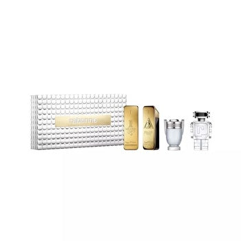Paco Rabanne Man Mini Set 4x 5ml (phantom Eau De Toilette & Invictus Eau De Toilette & 1 Million Elixer Parfum Intense & 1 Million Eau De Toilette)