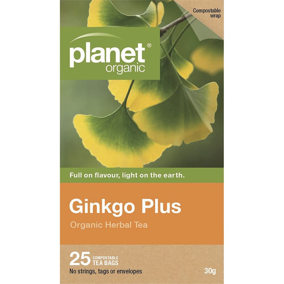 Ginkgo Plus (With Green Tea) Herbal Tea Bags 25pk