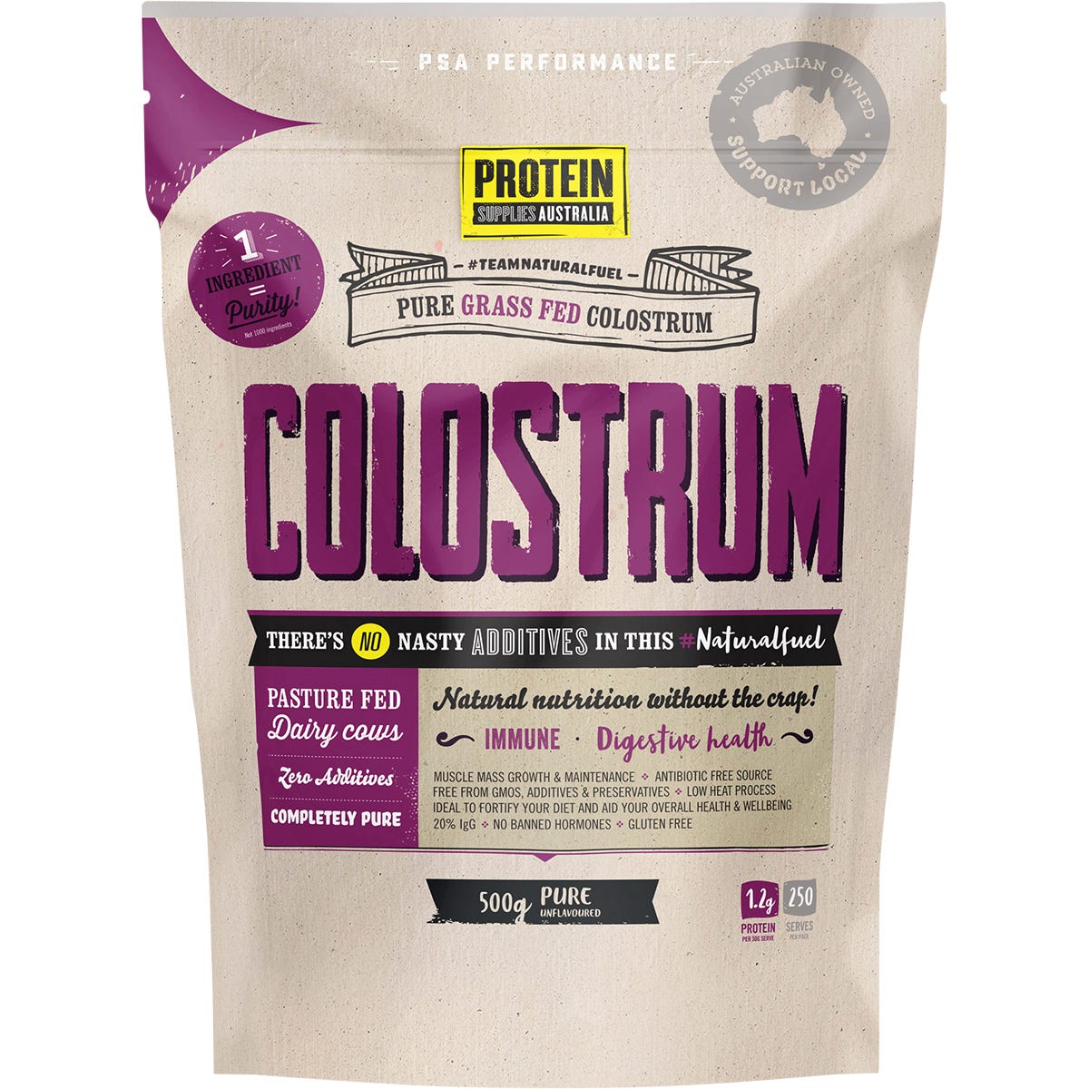 Colostrum Grass Fed Pure 20% Immunoglobulin (IgG) 500g