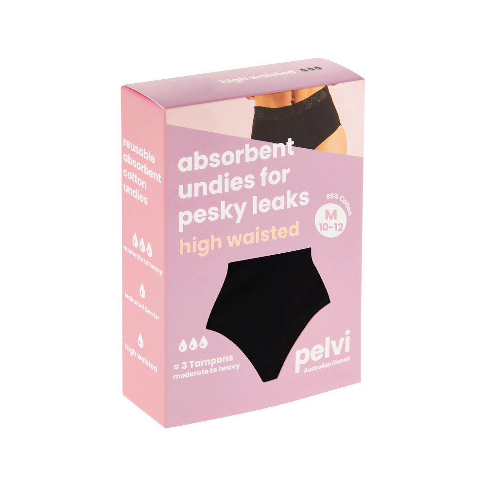 Pelvi Underwear Leakproof Full Brief Black M