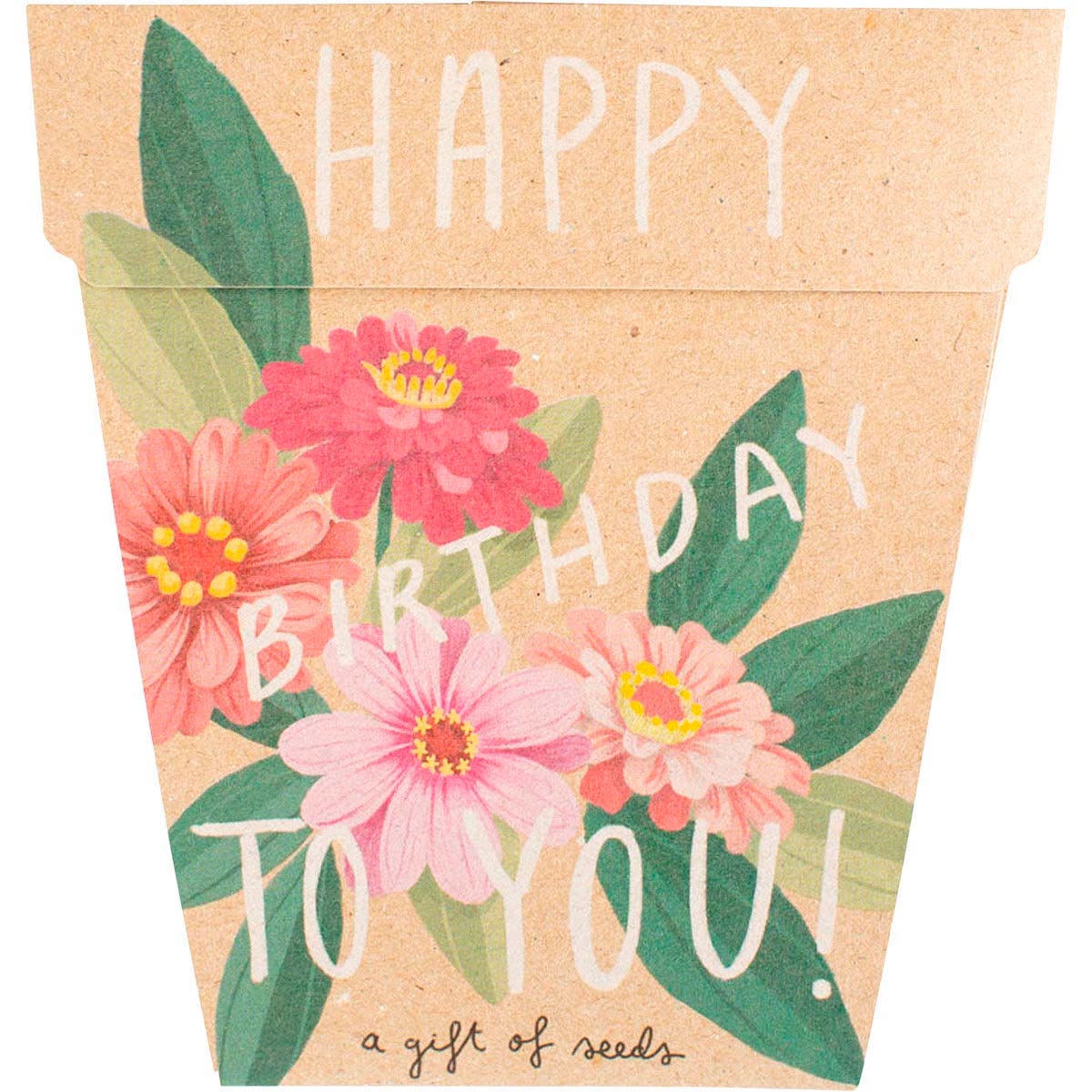 Gift of Seeds Happy Birthday Zinnia